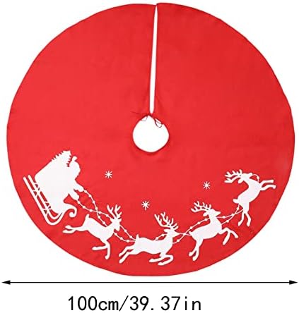 אירוע בדים של Kehome Events Wristings Decord Decor את חג המולד עץ חג המולד קישוטי חג המולד חצאית עץ קישוטי עץ חג המולד קישוטי מסיבת בירה לחג המולד אדום ולבן לגברים