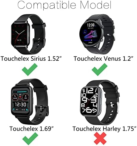 להקת שעון Fitturn תואמת להקות שעון חכמות של TouchElex עבור TouchElex Venus 1.2 רצועות שעון חכמות עבור צמיד סיליקון Smart Watch Smartelex Sirius 1.52