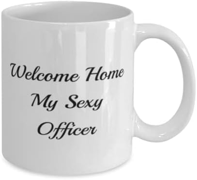 כליאה קצין ספל, ברוכים הבאים הביתה, שלי סקסי קצין, חידוש ייחודי מתנת רעיונות כליאה קצין, קפה ספל תה כוס לבן