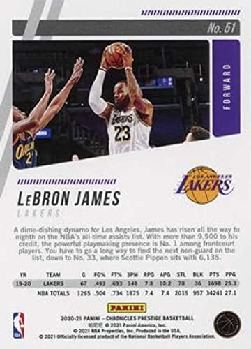 2020-21 Panini Chronicles 51 לברון ג'יימס לוס אנג'לס לייקרס NBA כרטיס מסחר בכדורסל