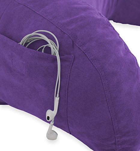 Deluxe Comfort Microsuede מיטת קריאה ומנוחה מיטה, גודל אחד, סגול בהיר