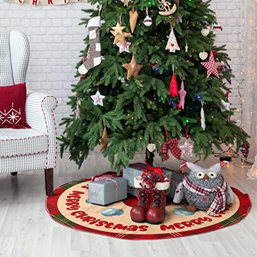 חג המולד משובץ חג המולד חצאית עץ עץ חג מולד שמח 30 x30 חג המולד קישוטים