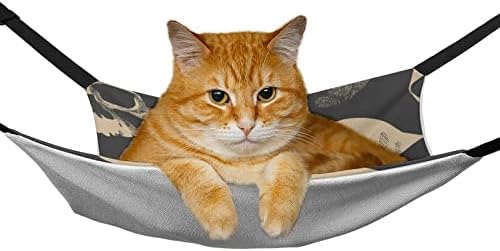 חתול מיטת רטרו גולגולת לחיות מחמד כלוב ערסל לנשימה תליית מיטת עבור חתלתול גור ארנב החולדה 16.9 איקס 13