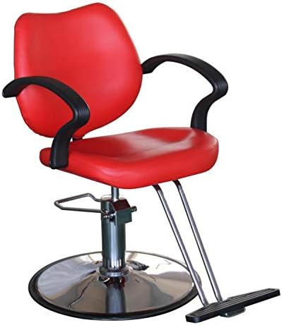 סלון סגנון קעקוע ספא יופי ציוד בארבר כיסא סטיילינג כיסא הידראולי כבד החובה עור מסתובב קלאסי שיער סלון כיסא למעצב שיער נשים גבר, אדום