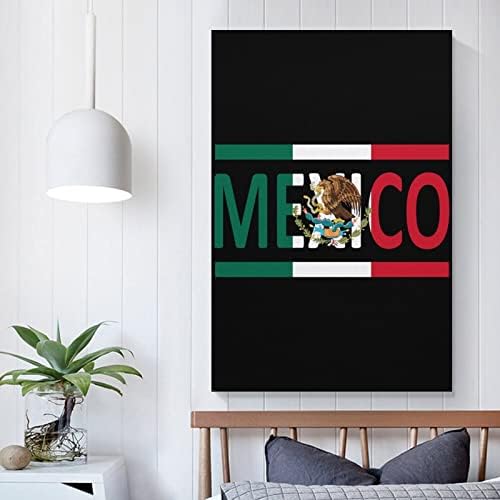 דגל מקסיקני מודפס ציור קיר אמנות יצירות אמנות מודרניות תמונה תלויה אנכית לקישוט הבית בחדר השינה