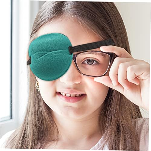 מרפא 6 יחידות Amblyopia 3D משקפי עיניים למבוגרים טלאי עיניים לילדים טלאי עיניים ירוק 3D מסכת עיניים יחידה ספוג אלסטי גבוה