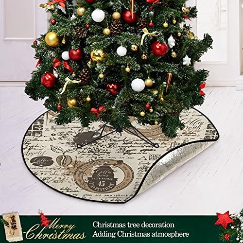 סמל נושא קפה רטרו עץ חג המולד מחצלת עץ עמיד למים עמד