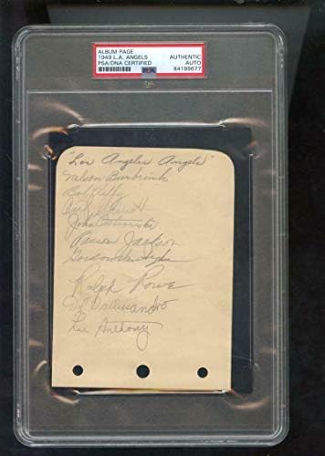 1949 זוויות לוס אנג'לס PCL חתום חתימה חתימה אוטומטית PSA/DNA בייסבול - כדורי חתימה עם חתימה