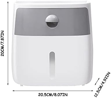 מחזיק גליל נייר טואלט אטום 360 ° אטום למים עם מגירת אחסון מארגן קיר בקיר אמבטיה מארגן מקלחת מחזיק רקמות פנים לנייר טואלט גליל
