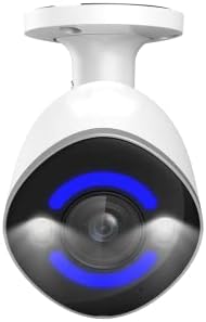 LOREX E895AB 4K כדורי הרתעה AI POE IP מצלמת אבטחה תוספת קווית עם תאורת אבטחה חכמה, ראיית לילה צבעונית וגילוי תנועה חכמה פלוס, מצלמה בלבד
