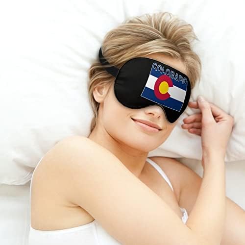 דגל מדינת קולורדו ישנה מסכת עיניים מכסה עיניים חמוד גוון עיניים מצחיק עם רצועה מתכווננת לנשים גברים