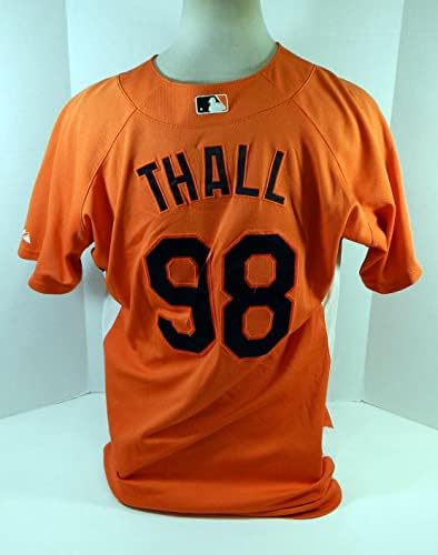 2007-08 Baltimore Orioles Chad Thall 98 משחק השתמש ב- Orange Jersey BP ST 011 - משחק משומש גופיות MLB
