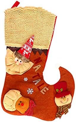 גרבי קישוט לחג המולד גרביים חמודות תלויות על עץ חג המולד מסעדה משפחתית מקלט ומסיבות ציוד יוטה מקיטה קלאסית ממולאת לסנטה הביתית, איש שלג, ריינדה