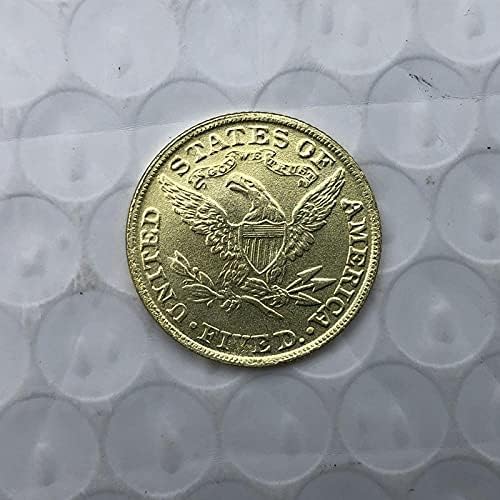 1898 אמריקה ליברטי מטבע מטבע נשר מצופה זהב מצופה זהב קריפטו