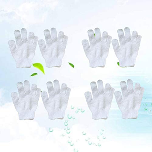 Supvox ילדים כפפות אצבעות אמבטיה קרצוף קרצוף כפפות מגבות מגבות מקלחת גוף 8 יחידות