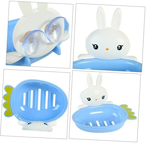 Zerodeko 3 PCS לשימוש חוזר לאחסון סבון בר אמבטיה ילדים ספוג ארנב חוסך לפראיירים מתלה