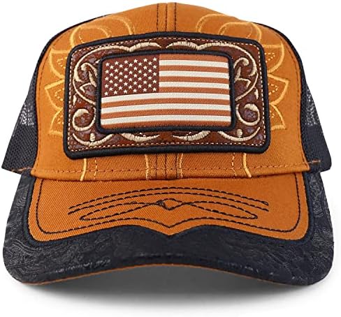 טרנדי הלבשה חנות אמריקה דגל תיקון רקום נהג משאית רשת בייסבול כובע